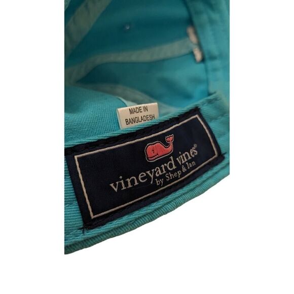 Turquoise Vineyard Vines‎ Adjustable Strapback Cap Dad Hat Whale Embroidered - Picture 5 of 5
